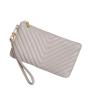 Custom Long Fashion PU Wristlet Quilted Lady Clutch Bag Key Wallets