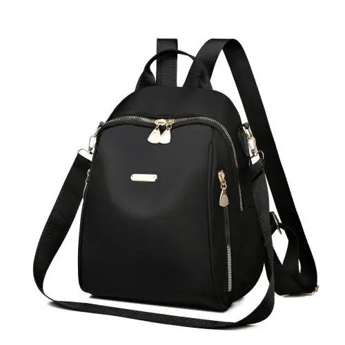 Popular Women's backpack oxford cloth ladies shoulder bag Korean style colorful straps solid color double back schoolbag