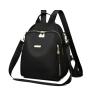 Popular Women's backpack oxford cloth ladies shoulder bag Korean style colorful straps solid color double back schoolbag
