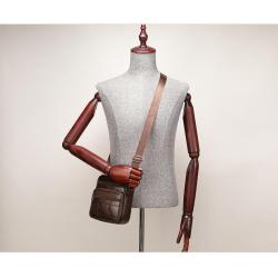 HR731 Men Bag Cow Genuine Leather Briefcase Handbag Single Shoulder Crossbody Bag Business Vertical Messenger Bag