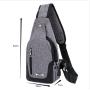 Large Capacity Lightweight Casual Canvas Single Shoulder Crossbody Chest Bag Sling Shoulder Bag With Usb Charging Port
