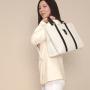 Custom Printed Logo Handbags Wholesale Handbag Set Tote Bags and Purse Black And White Handbag Set
