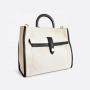 Fashion Woman Canvas Designer Handbags Color Matching Casual Tote Bag Functional Shopper Bag