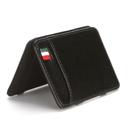 CUIKCA Magic Wallet Thread Unisex Wallet Purse Magic Money Clip Elastic Band Slim PU Leather Wallet Business ID Credit Card Case