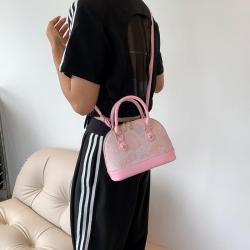 HR313 Trendy New Women's Bag Fashion Ladies Handheld Bag PU Leather Wind Snake Pattern One Shoulder Cross Shoulder Shell Bag