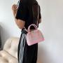 HR313 Trendy New Women's Bag Fashion Ladies Handheld Bag PU Leather Wind Snake Pattern One Shoulder Cross Shoulder Shell Bag