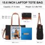 2022 custom new 2pcs office lady business tote bags 15.6 large Capacity shoulder bags custom Laptop Briefcase Women bags