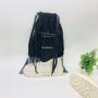 Custom Logo Printing Cotton Linen Plastic Gift Shopping Bag Shoe Dust Storage Bag Large Black Cotton Shoe Packaging Pouch
