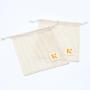 Custom Logo Printed Reusable Cotton Mesh Soap Bag Natural Drawstring Gift Soap Cosmetic Packaging Cotton Mesh Pouch