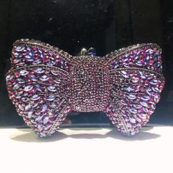 New Full Diamond Bow Evening Bag with Handheld Gemstone Bag for Women