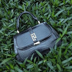 2024 Top selling women's handbag quality crocodile leather single shoulder bag for ladies fashion designer female bag  27cm