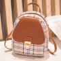 Pu Leather Zipper Crossbody Bag Wholesale Single Shoulder Bag New Fashion Plaid Backpack Ladies