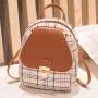 Pu Leather Zipper Crossbody Bag Wholesale Single Shoulder Bag New Fashion Plaid Backpack Ladies