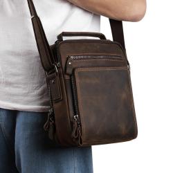 ZWY303 Wholesale Travel Work Business Men Crossbody Bag Lifestyle Vintage Genuine Leather Shoulder Bag Hot Sale Casual Briefcase