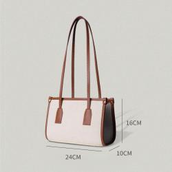 2023 New Arrival Classic Style Shoulder Bag Custom Logo Leather Canvas Tote Bag For Women