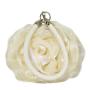 HR332 Rose Blossom Silk Bridal Wedding Dinner Clutch Bag Cute Mini Round Jewelry Handheld Women's Bag Small Coin Holder Bag