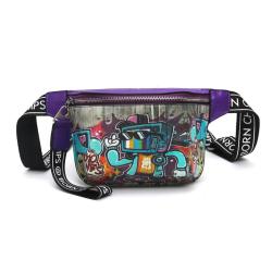 2022 Lady Designer Bag Fashion Painting Graffiti  Zipper Waist Purse for Women Celebrity Casual Cross-slung Chest Bag
