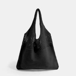 ZWY340 Customizable LOGO Ladies Skeleton Knitted Shoulder Bag Handmade Polyester Woven Bag New Daily Casual Eco Shopping Bag