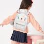 2024 New Student Backpack Fashion Trend White Children With Pompom Decoration Large Backpack