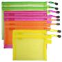 Durable Zipper Mesh File Bags Folder Nylon Pencil Case Cosmetic Storage Office Pouch Holder