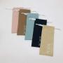Custom Colorful Cotton Linen Gift Scraping Device Packaging Bag Logo Printed Drawstring Makeup Jewelry Cotton Pouch