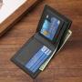 Factory wholesale 2024 new men's wallet short business money clip youth horizontal section light luxury multi-card position