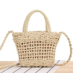 ZR780 Beach Bag Handbag Women Fashion Handmade Half-Round Rattan Woven Straw Summer Messenger Crossbody Bag Girls Lady Straw Bag