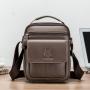 XL282 Best-selling Genuine Leather Men's Shoulder Bag Daily Life Multi-layer Large Capacity Handbag Wear-resistant Durable Bag