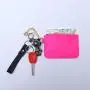 New Arrival Wholesale Stock Custom Logo Designs Chenille Letter Patches Pu Leather Waterproof Coin Cute Keychain Purses