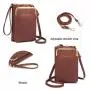 LOVEVOOK Custom Fashion PU Cell Phone Shoulder Sling Casual Crossbody Bag waterproof cash card holder screen phone purses bag