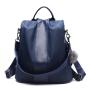 2022 Fashion latest designers business bags black leather sport bags laptop school backpack with hairball