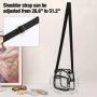 Stadium Approved Small Pvc TPU Clear Single Shoulder Bags Transparent Zipper Crossbody Chest Bag With Strap