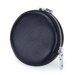 Factory wholesale price The first layer of cowhide coin purse  small round bag simple earphone storage bag bank card coin bag