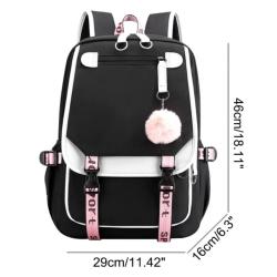 Multifunctional Teenage Oxford School Bags Backpack Junior High School Students Bookbag Outdoor Daypack With Usb Charge Port