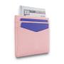 Custom cute PU card holder pink saffiano leather rfid blocking slim women credit card wallet