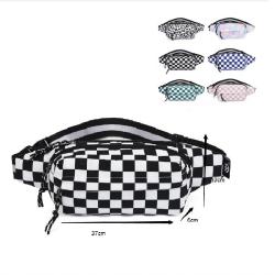 Casual Lightweight Shoulder Bag Plaid Chest Crossbody Daypack For Women Checked Fanny Pack