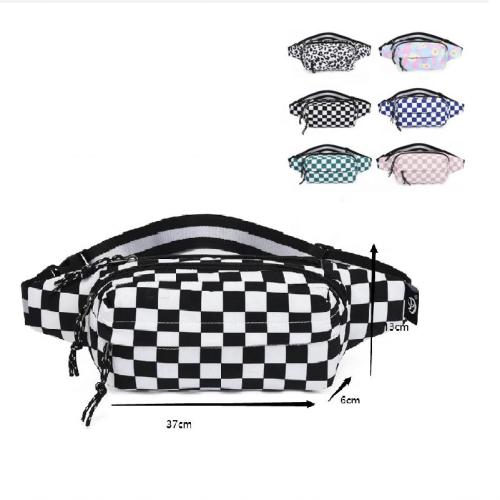 Casual Lightweight Shoulder Bag Plaid Chest Crossbody Daypack For Women Checked Fanny Pack