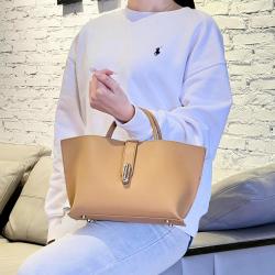 2024 Spring New High end Genuine Leather Large Capacity Versatile Bucket Tote Bag
