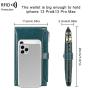 KBW665 RFID Anti-magnetic Wallet Double Zipper Cell Phone Bag Leather Clip New Card Case High Quality Long Money Clip