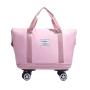 LX059 Hot Selling Folding Travel Bag With Wheels Lightweight Wet Separation Swimming Fitness Bag Large Capacity Sports Bag