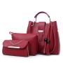 CCF87 New Fashion Women Messenger Bag Portable Lady Handbag 3Pcs Bag Sets PU Leather Handbag Sets For Women