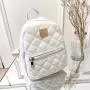 New Hot Sale School Bag Fashion Rhombus Plaid Backpack Pu Leather Mini Shoulder Bags for Women