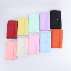 Women Jewelry Pouch Necklace Earings Ear Studs Earrings Rings Packaging Organizer Velvet Inner Separate Jewelry Storage Bag