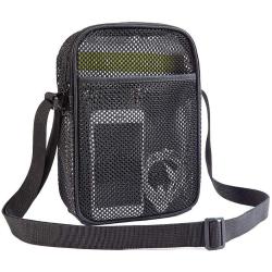 Outdoor Sports Mesh Crossbody Purse Bag See Through Mesh Adjustable Strap Shoulder Bag For Men Women