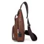 Men's Chest Bag Portable Rechargeable Leisure Straddle Bag Outdoor Sports Chest Bag