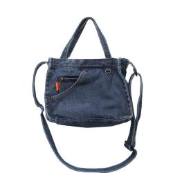 HR420 Women's Exquisite Washed Denim Bag Ins Artistic Style Personalized Crossbody Tote Bag Creative Handheld Small Shoulder Bag