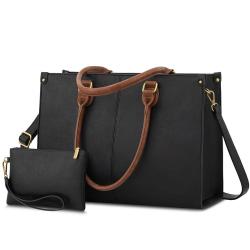LOVEVOOK Factory Wholesale high quality Custom Large Capacity Popular PU Hand Bag Bags Handbag 15.6 LAPTOP Tote Women's Tote Bag
