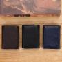 OEW008 Genuine Leather Tri-fold Card Holder Organ Type Lychee Pattern Wallet Purse Credit Card Case Business Bank ID Holders