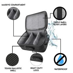 Large Odor-Proof Travel Bags Activated Carbon Lined Smell-Proof Stash Case for Tobacco Special Purpose Bags & Cases
