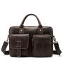 Men's Leather Business Handbag Full Grain Cow Hide Briefcase Bag For Men